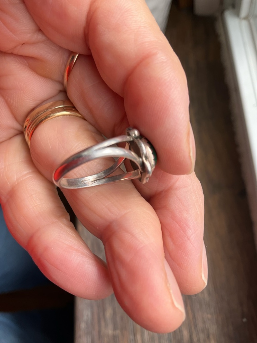 Vintage malachite Native ring - Picture 6 of 10
